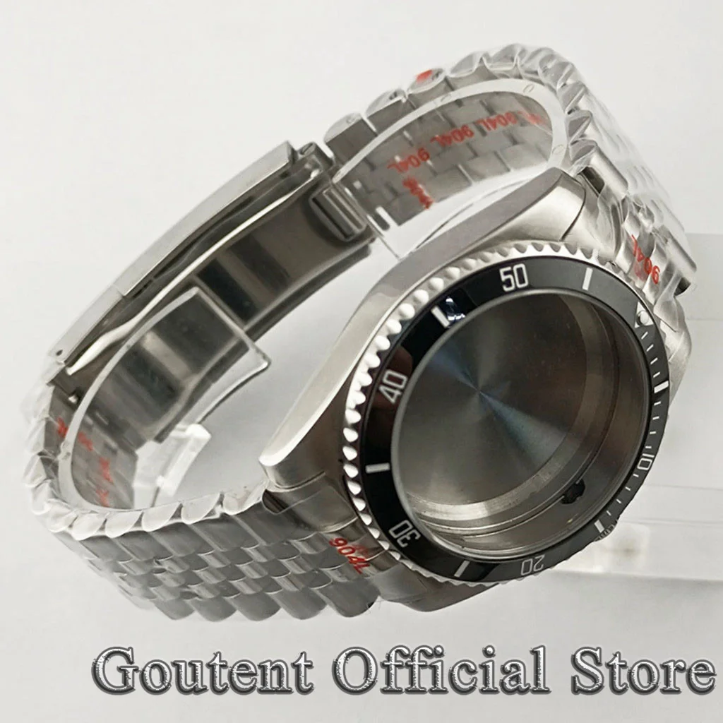 Goutent Sapphire Glass 36mm Watch Case Blue Ceramic GMT Watch Bezel Fit NH34 NH35 NH36 ETA 2824 PT5000 ST2130 Movement