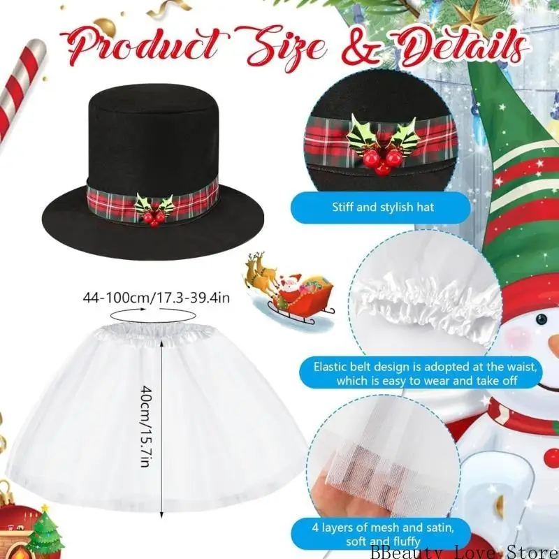 accessori per il gioco natale con il naso a scialle cappello per cosplay dedotti per feste inverno costume da neve