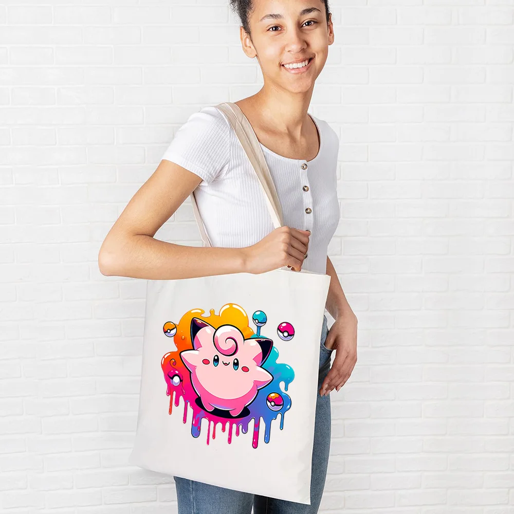 bolsa-de-lona-fofa-com-estampa-de-pokemon-trio-pikachu-charmander-psyduck-bolsa-de-compras-simples-e-ecologica-para-uso-diario-feminina