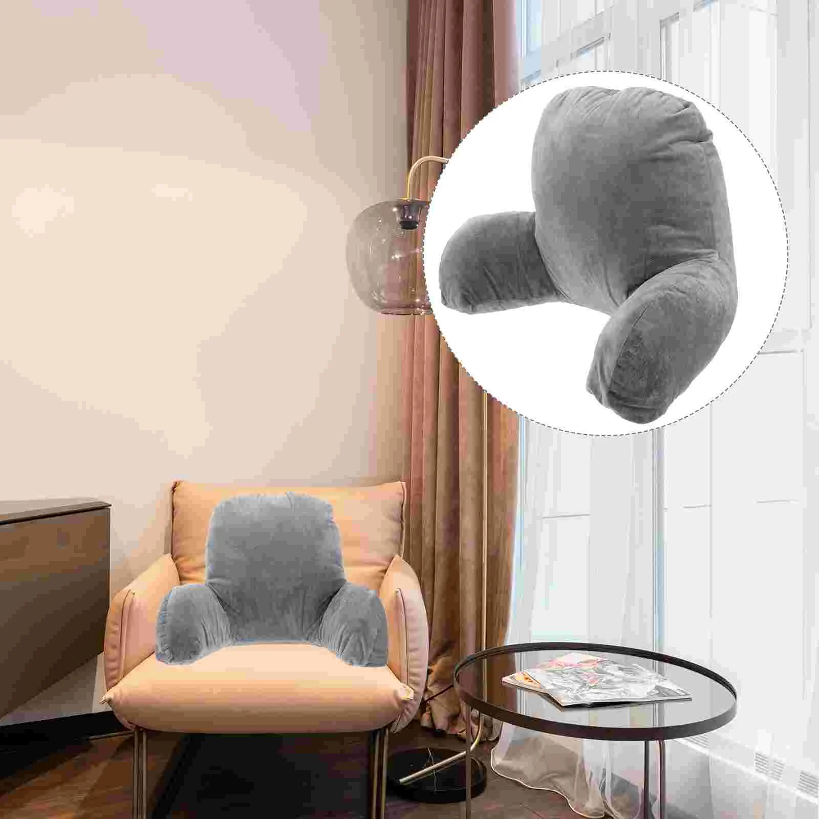 

Backrest Cotton Lumbar Cushion Seat Support Chair Reading Lounger Pillow Throw Bed Pillows