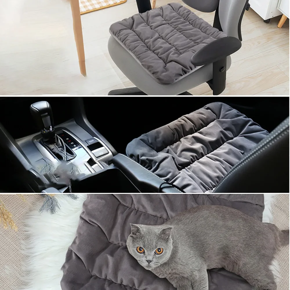 Electric Heating Cushion Home Chair Car Pet Body Winter Heated Pad Warmer 3 Speed Adjustable Temperature Electric Blanket Type-C