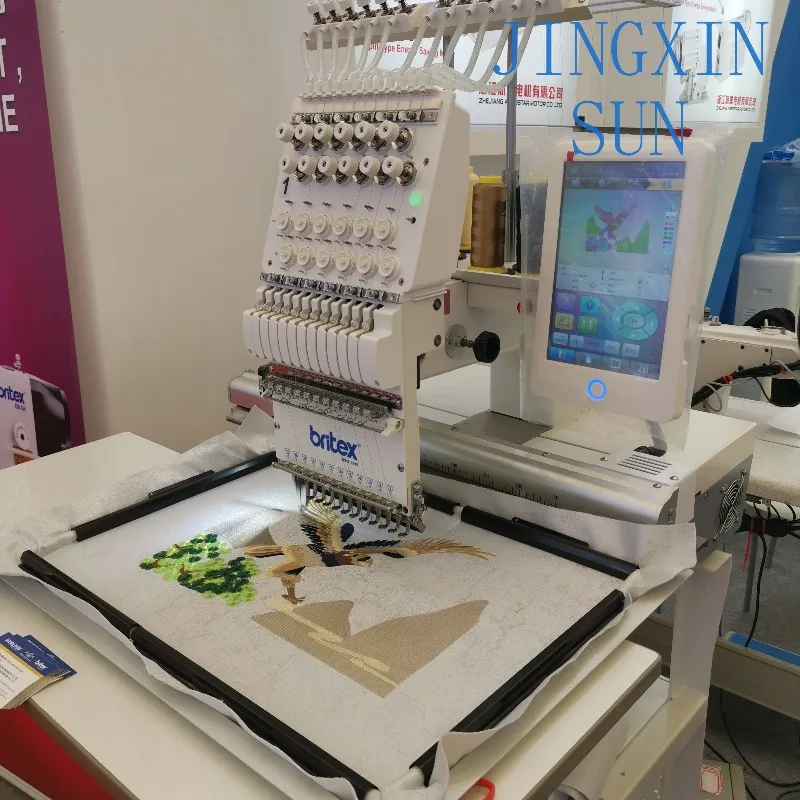 FOR BR-901C Single Head 9 Needles China Flat Cap T-shirt Hat Embroidery Machine Computerized Embroidery Machine