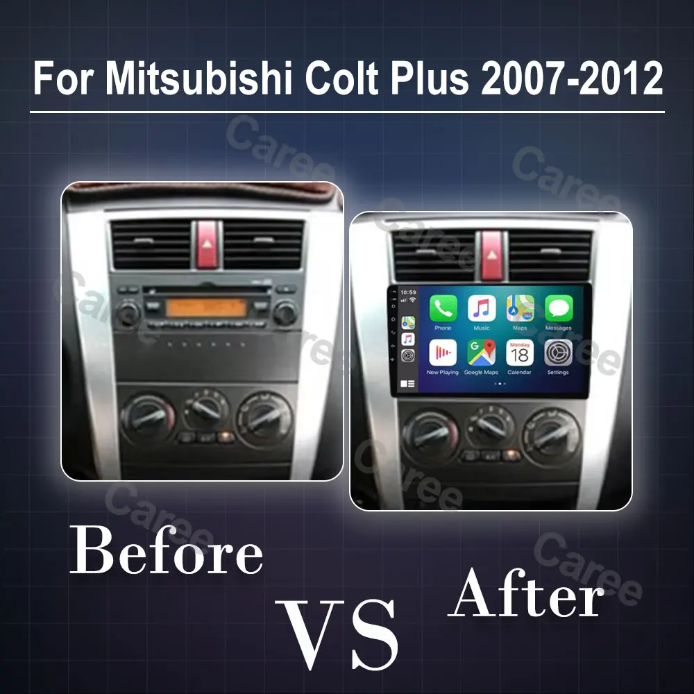 Car Android 15 For Mitsubishi Colt Plus 2007-2012 Auto Head Unit Radio Multimedia Player Navigation GPS 5G WIFI BT No 2din DVD