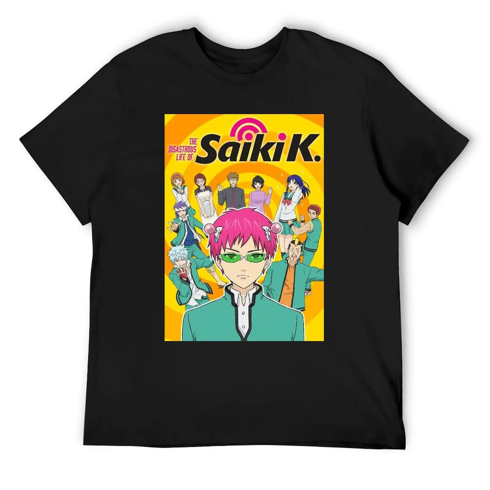 The Disastrous Life Of Saiki K. Designs Round Neck T-shirt Move Top Tee Novelty Funny Novelty Aactivity Competition USA Size