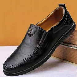 Zapatillas De deporte De cuero hechas a mano para Hombre, Zapatos De lujo informales para exteriores, Zapatos De conducción De fondo plano, alta calidad, Verano