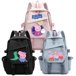 Peppa Pig Schoolbag Print Backpack for Boys Girls Large Capacity Backpacks for Primary School Students Bag Gift