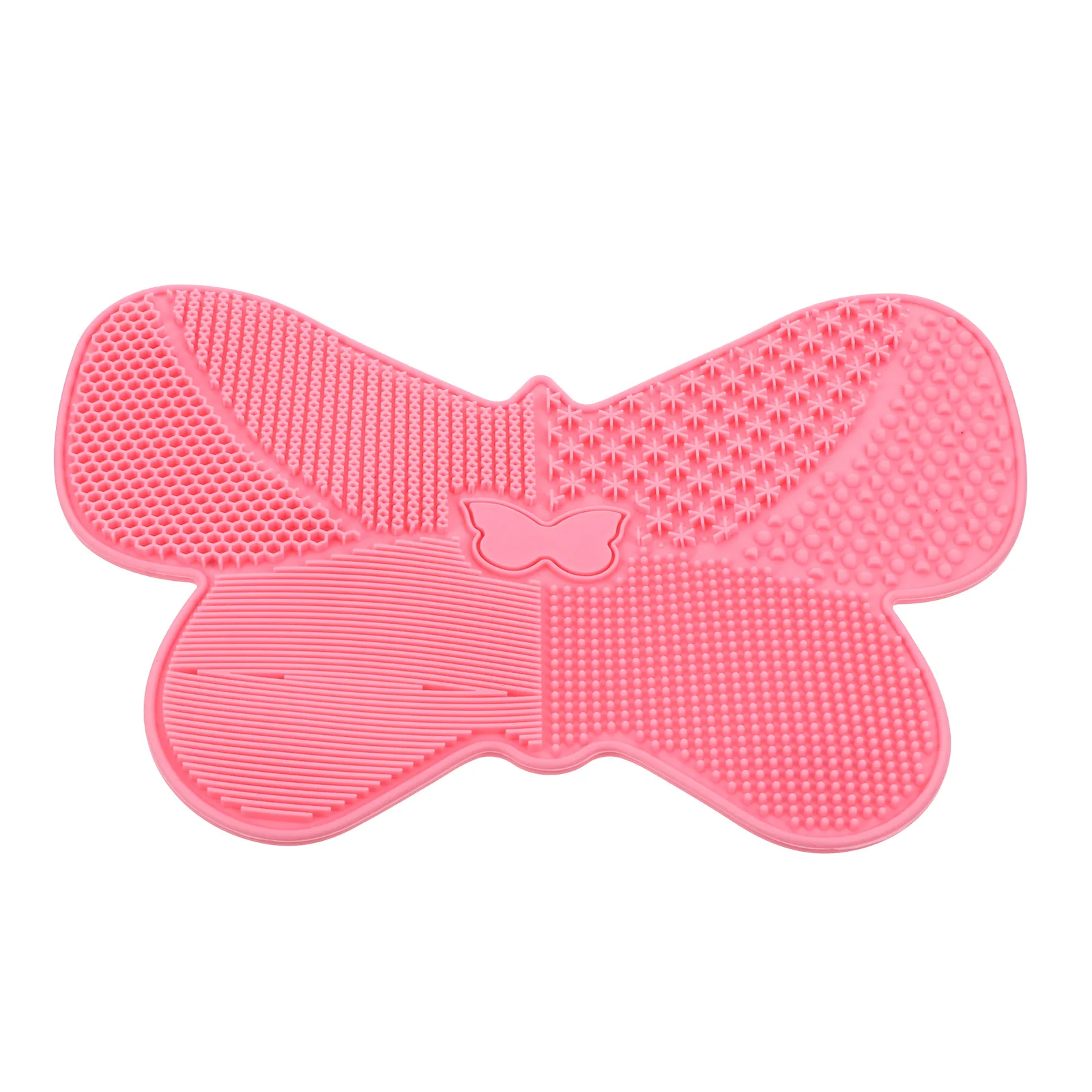 

1pc Butterfly Shaped Brush Cleaning Mat Silicone Deep Clean Groove For Makeup Brushes Home Salon Use Scrubber Beauty Tool