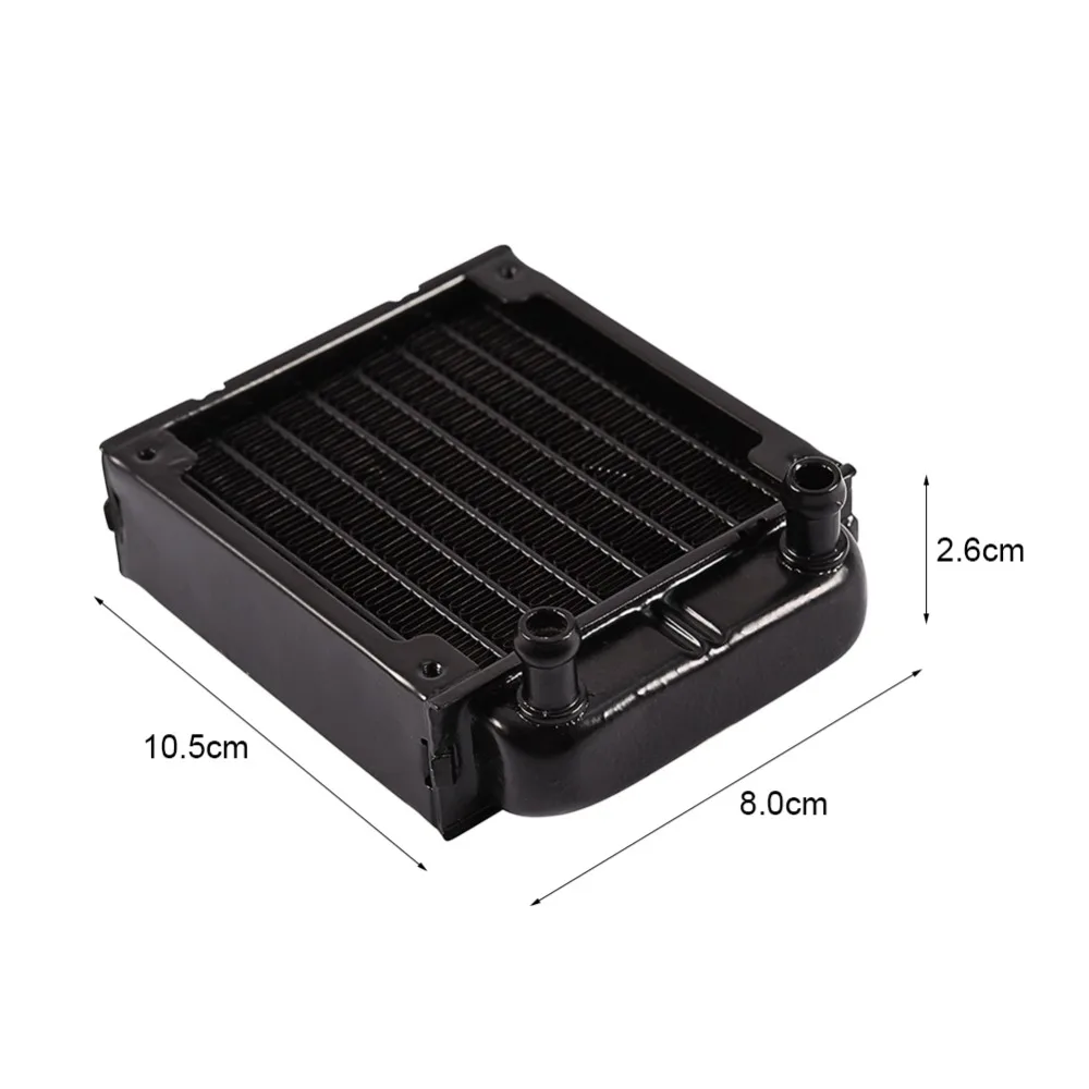 80MM Row Aluminum Radiator 8 Flat Tubes High Performance Water Cooling Radiator Water Cooling Cooler VGA Water Cool System