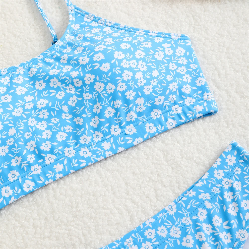 Sexy fronde Bikini élégant femmes Floral vacances maillots de bain Tankini maillot de bain string Y2K maillot de bain femmes plage tenue Bikinis ensemble