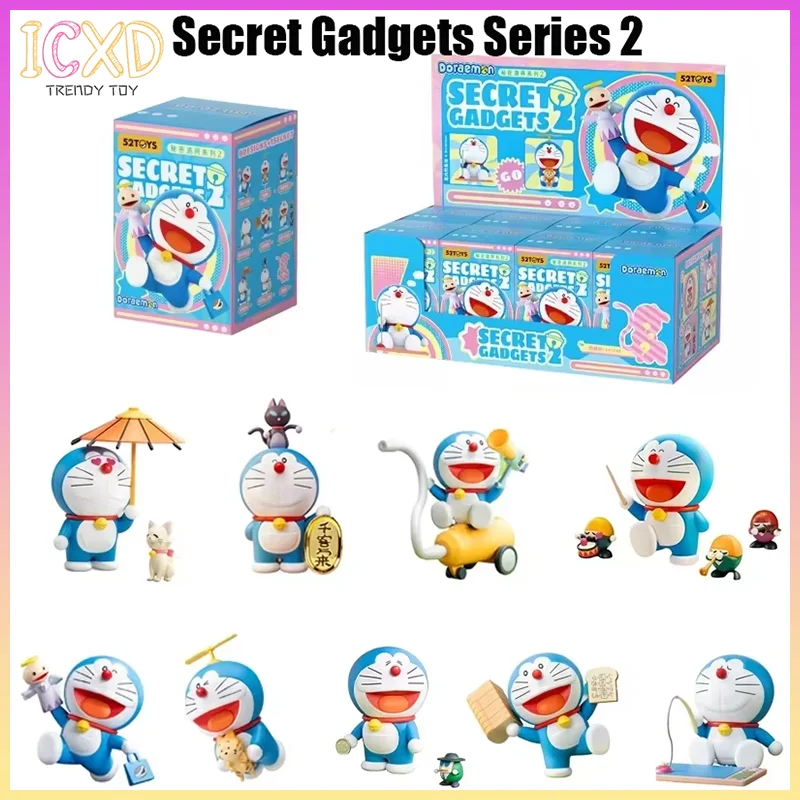 

Подлинная глухая коробка с 52 игрушками Doraemon, секретные гаджеты Ii Mystery Box, милая коллекционная случайная фигурка, Рождественский подарок для партнера