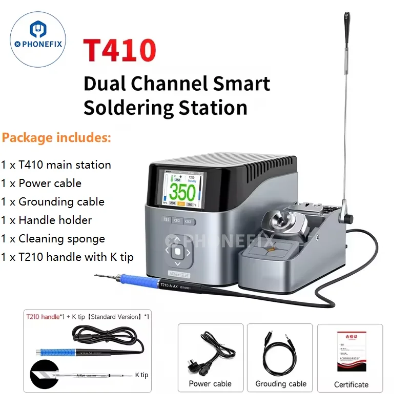 ใหม่ Aixun T410 T405 T435 BGA Soldering Station สนับสนุน T245 T210 T115 จับสําหรับโทรศัพท์มือถือ PCB เมนบอร์ดซ่อมอิเล็กทรอนิกส์