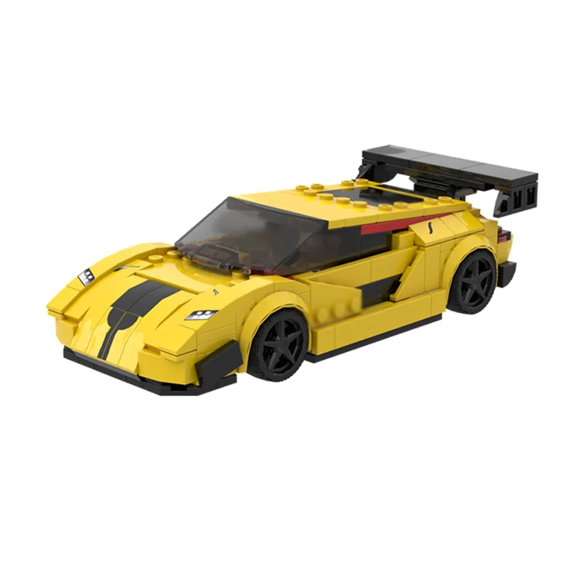 Modello di auto da corsa di velocità MOC Mattoni da costruzione Streetlicker Auto sportiva di livello superiore Tecnologia modulare Regali per bambini Assemblare giocattoli vestito