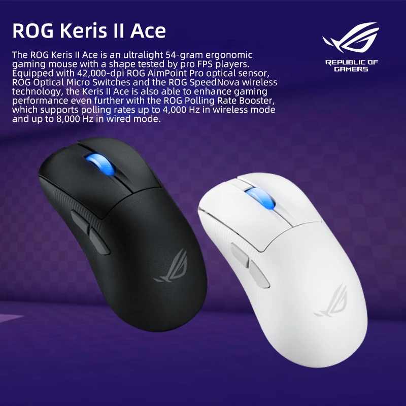 ASUS ROG Wireless AimPoint 36k Sensor Wireless Bluetooth Three-Mode Gaming Mouse 75g Lightweight