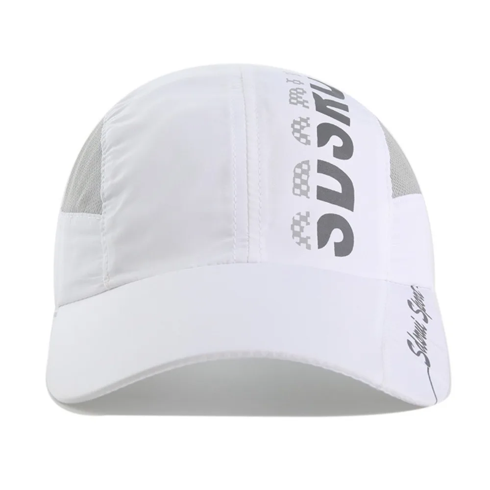 Gorra de béisbol de malla de ala ancha Unisex, gorra transpirable de secado rápido con visera, sombreros ajustables de Hip Hop para deportes al aire libre