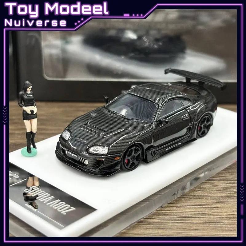

Коллекционная модель автомобиля TPC Toyota Supra A80 Z из углеродного волокна, масштаб 1:64, премиум-класс, литая из сплава, реалистичная, редкая, декоративная, идеальный подарок