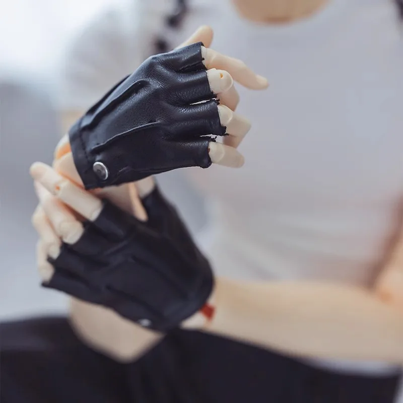 

Кожаные перчатки BJD Srong дядя с полупальцами, аксессуары для кукол GV3