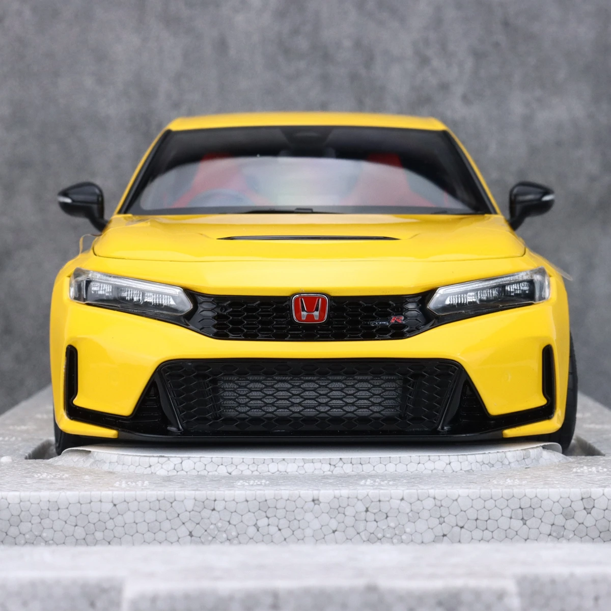 MOTORHELIX MH 1:18 Civic Type R FL5 Gelb JDM Simulation Limited Edition All Open Alloy Metal Statisches Automodell Spielzeug Geschenk