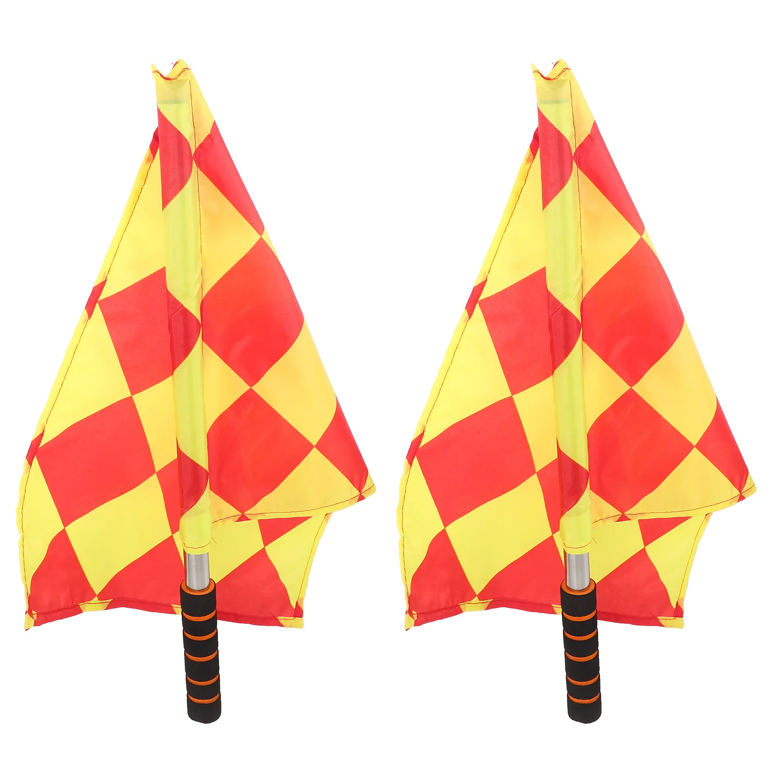 2 Pcs Referee Flag Equipment Football Sports Watch Signal Flags Traffic Polyester Commanding