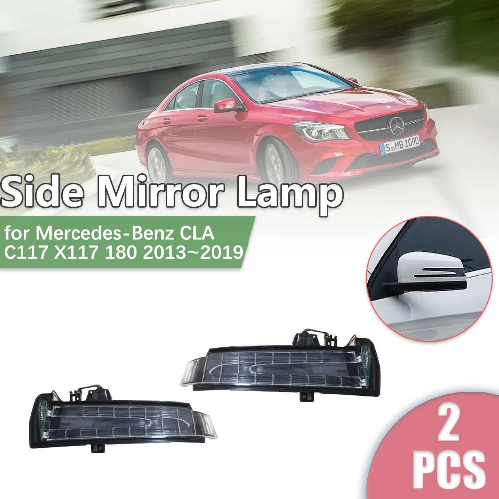 for Mercedes-Benz CLA C117 X117 180 200 2013~2019 Car Rearview Side Mirror LED Turn Signal Indicator Lamp Light Part Accessories