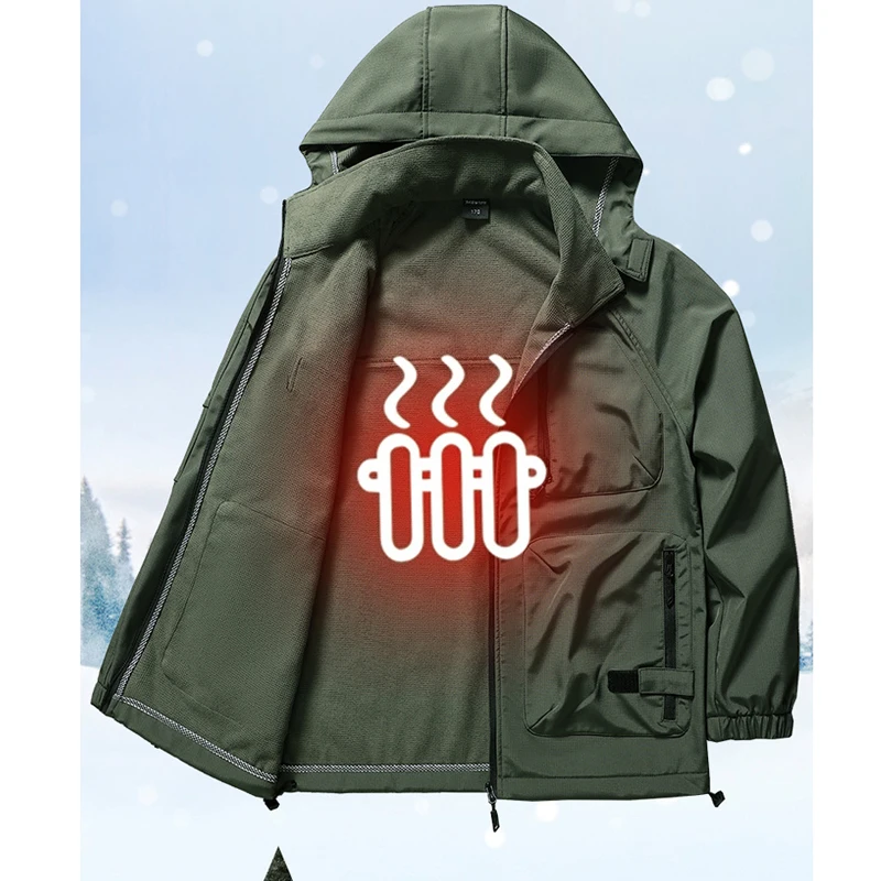 Inverno masculino conjuntos térmicos de esqui de montanha à prova dwaterproof água caminhadas workwear terno jaquetas táticas + calças 2 peças conjuntos blusão