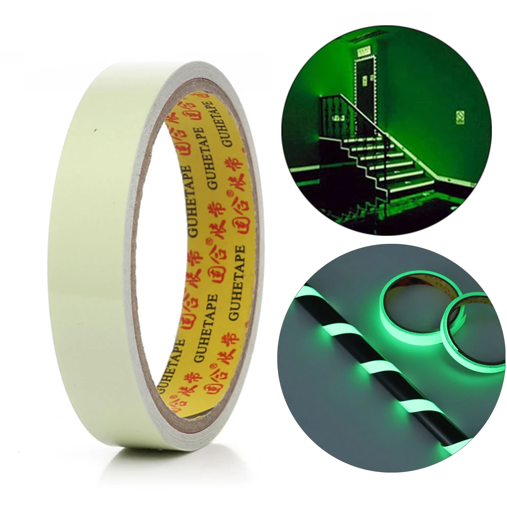 

5m Luminous Fluorescent Night Self-adhesive Glow In Dark Sticker Tape Safety Security Home Decoration Warning Tape Fishing Tool