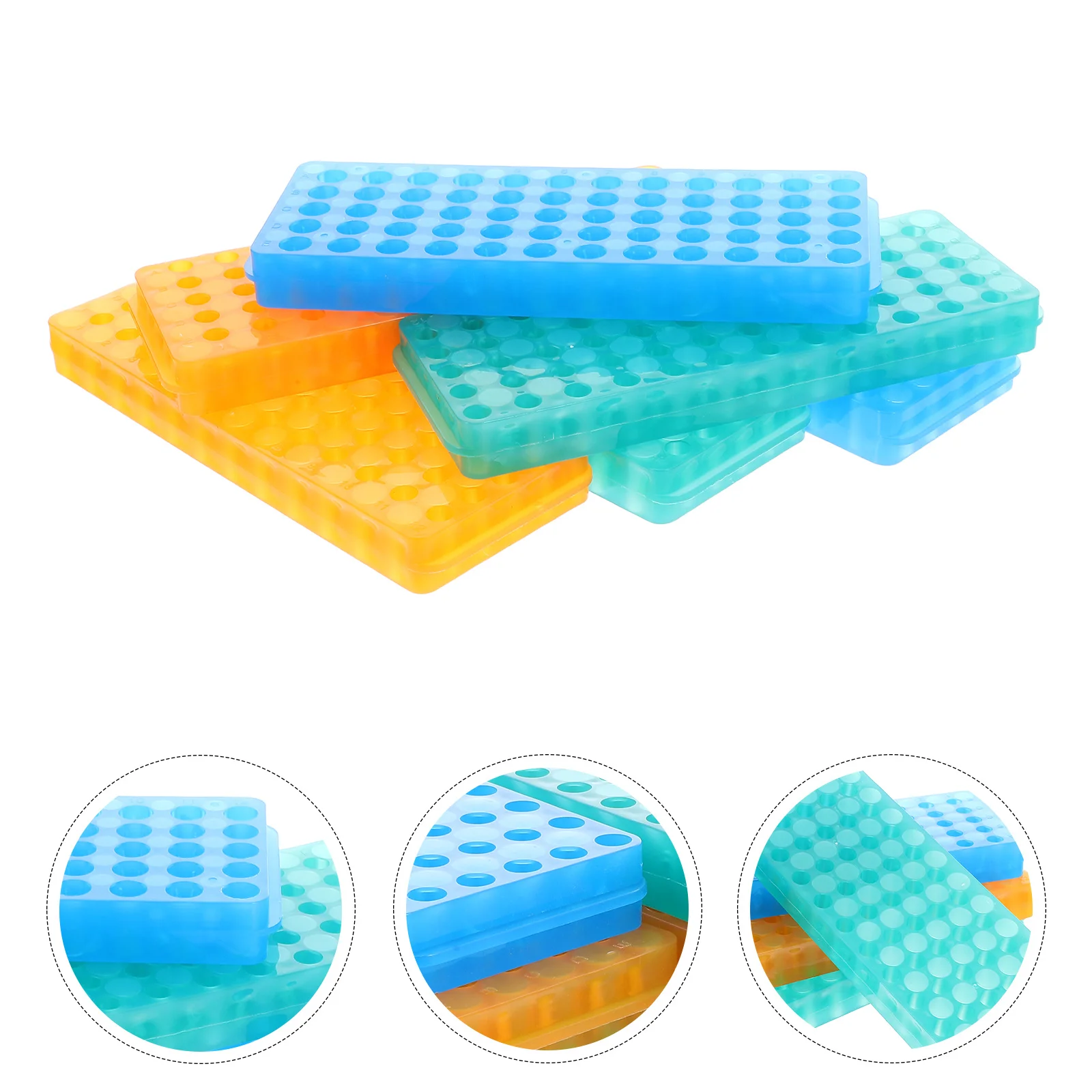 

6Pcs 60 Holes Microcentrifuge Tube Holder Stand Precise Placement Sample Bottle Rack Space Equipment