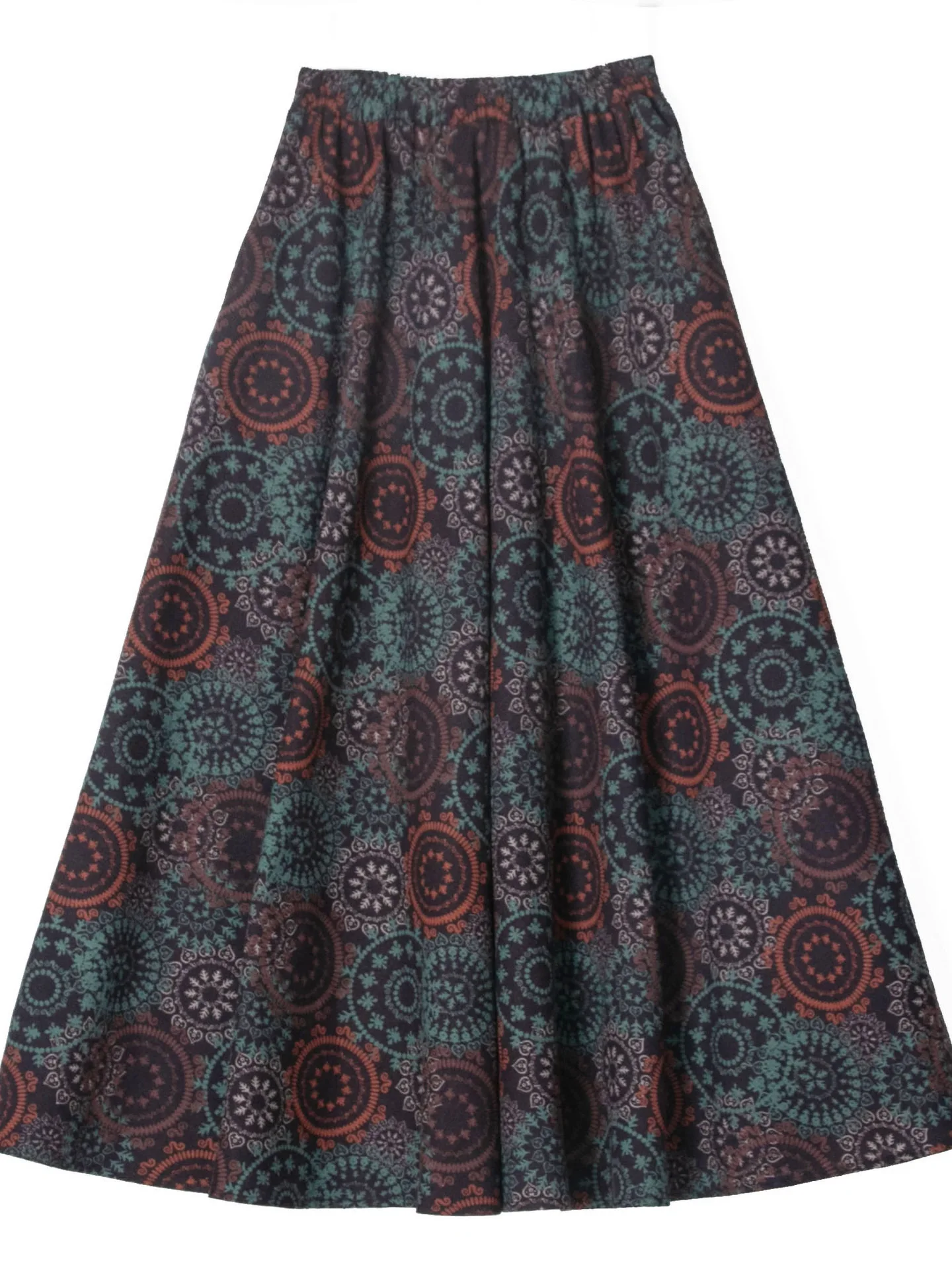 TIYIHAILEY ロングマキシ丈 レディース コットンリネン プリントスカート Aライン ゴム入りハイウエスト 2025 レディース 2025 新作 春秋ファッション