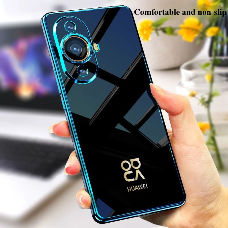 

For Huawei nova 11 12S Case Luxury New Transparent Electroplating Back Cover For Huawei nova 12S 11 Shockproof Funda