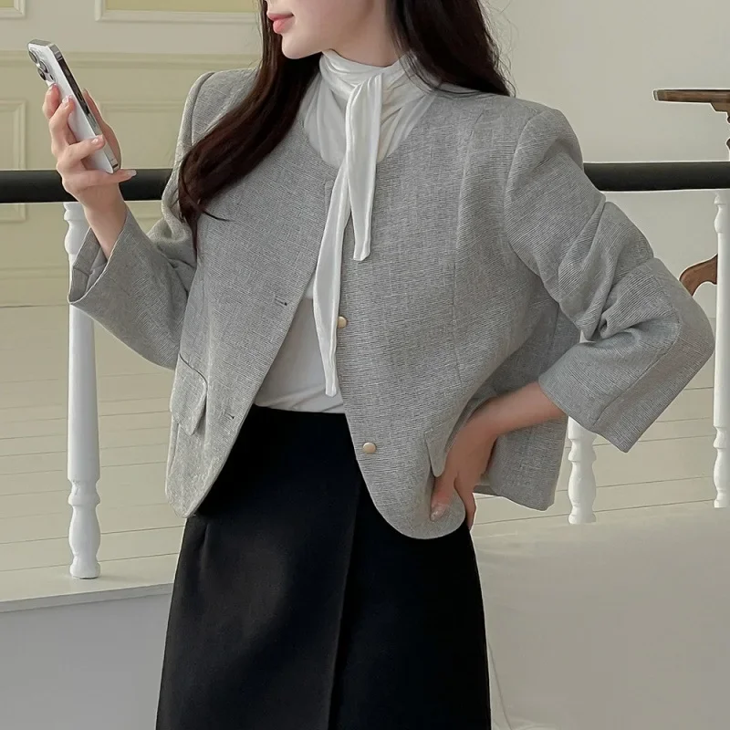 

2025 New Style Coat with High-quality Texture Pocket Elegant Commuting Small Fragrant Wind Coat