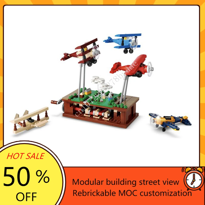 541 sztuk Pursuit of Flight modułowy MOC kreatywny widok na ulicę Model klocki architektura DIY edukacja montaż Model prezenty