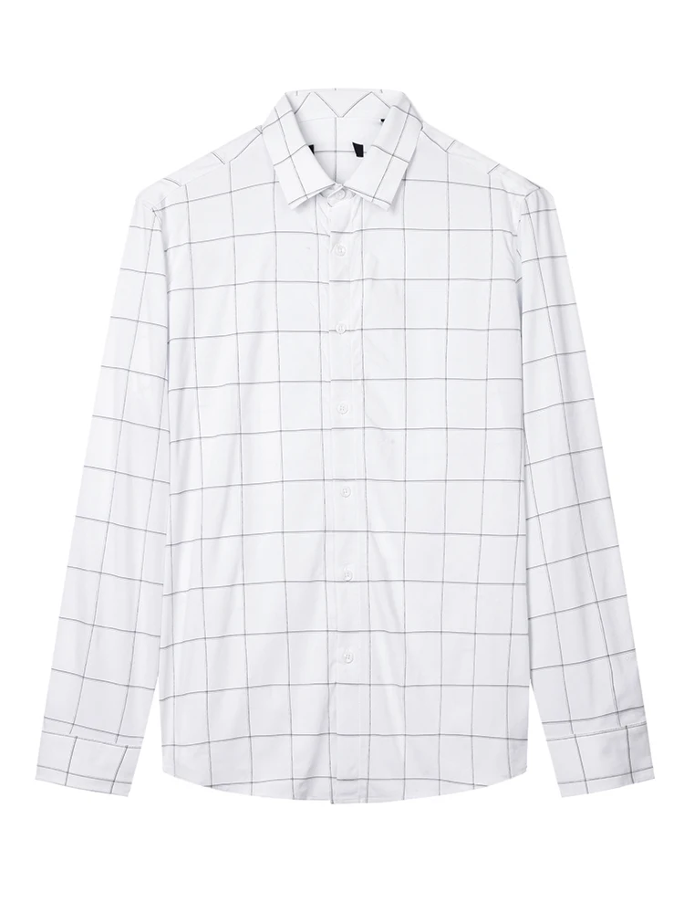 

Брендовая мужская куртка Jian Stand Long Sve Plaid irt, повседневная одежда без железа, весна-осень, новая верхняя одежда для повседневной носки