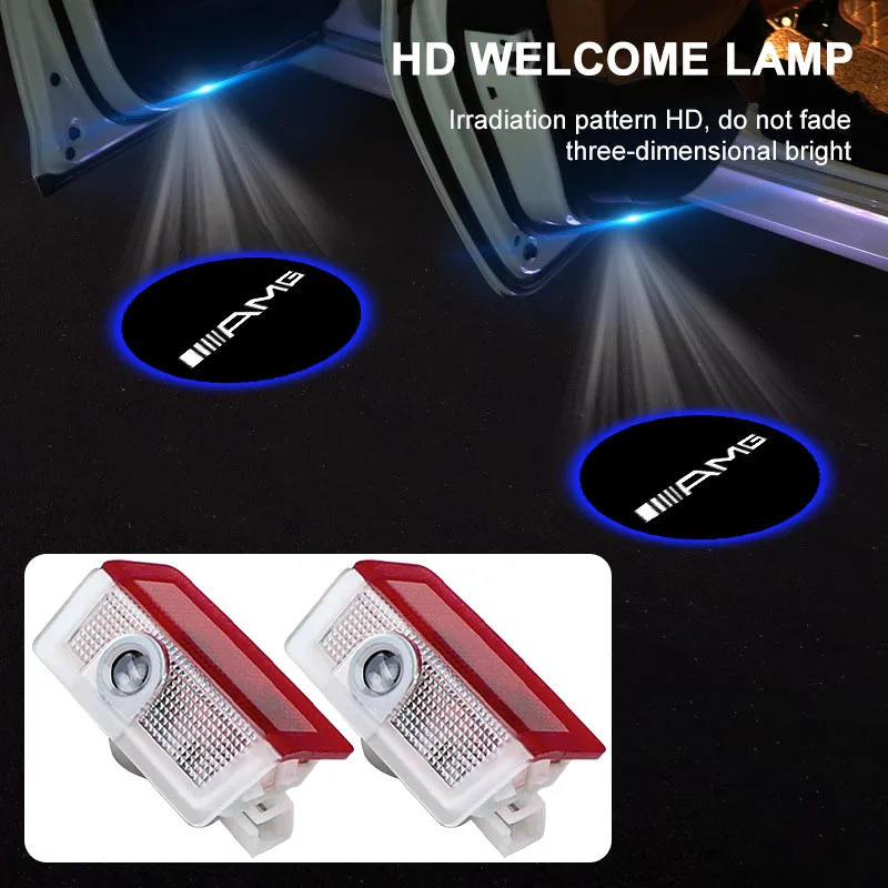 HD LED Car Door Welcome Light Laser Projector For Mercedes Benz AMG V177 W124 W168 W169 W212 W213 W218 W220 W245 W447 W638 W639