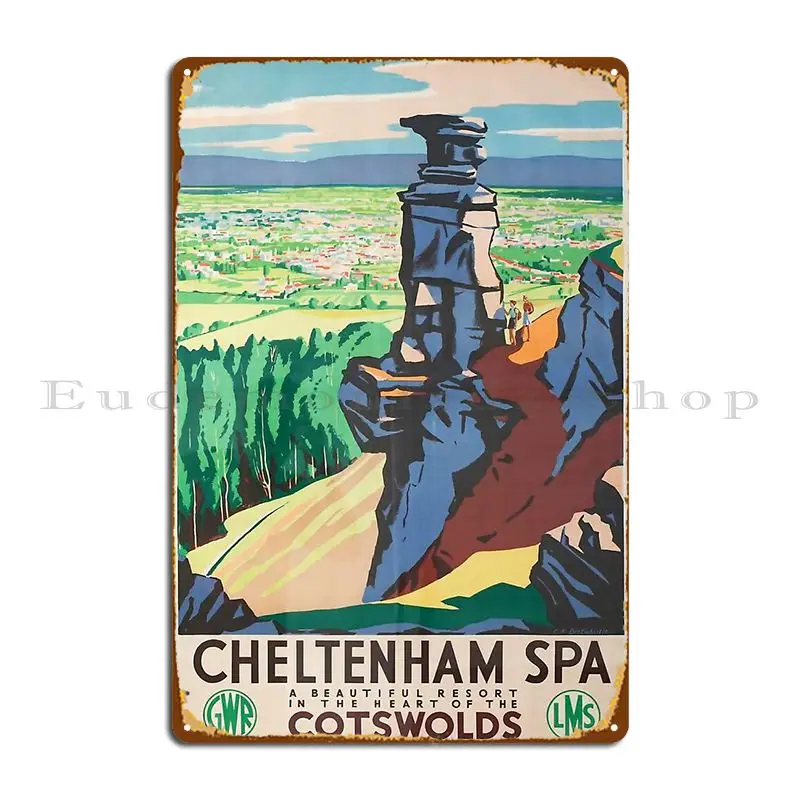 Railway Poster Cheltenham Spa Metal Signs Cinema Create Club Bar Cave Club Tin Sign Poster