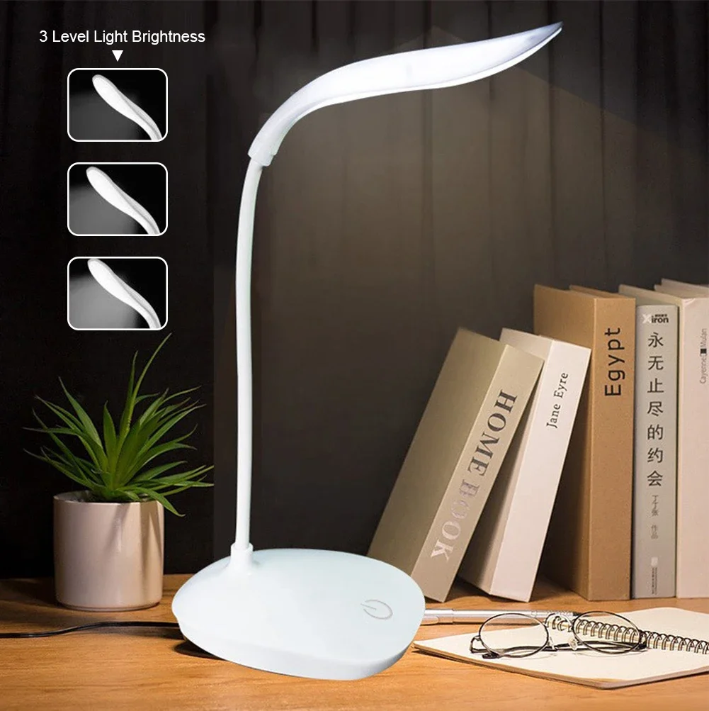 LED Table Lamp Touch Sensor Table Lamp Foldable USB Plug-in Reading Light Study Room Decorated with Lights in The Study Bedroom