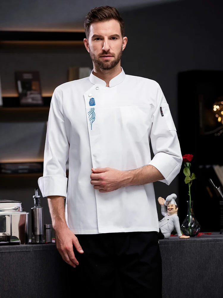 Professioneel chef-kok uniform herfst/winter voedsel kok kleding catering koken jas restaurant keuken shirt ober werkkleding