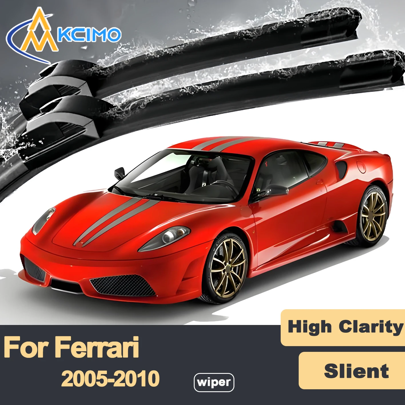 

Premium Rubber Durable Silent Windshield Wiper Blades 2pcs for Ferrari F430 Spider 430 Scuderia F131 2005-2010