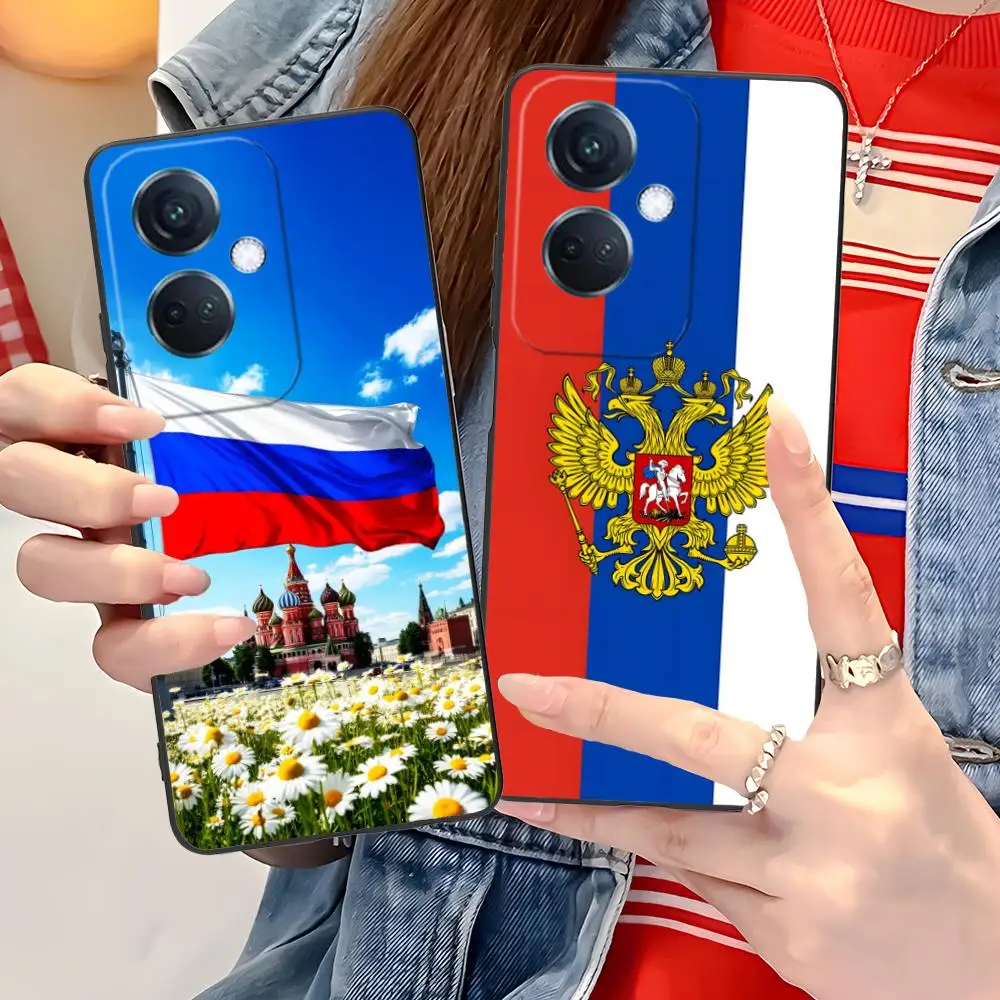 روسيا العلم المحمول قضية الهاتف الخليوي ل ممن لهم رينو 14 13 12 11 10 9 8 7 6 5 F T Pro 5G الملونة الطباعة غطاء جميلة الهاتف الذكي
