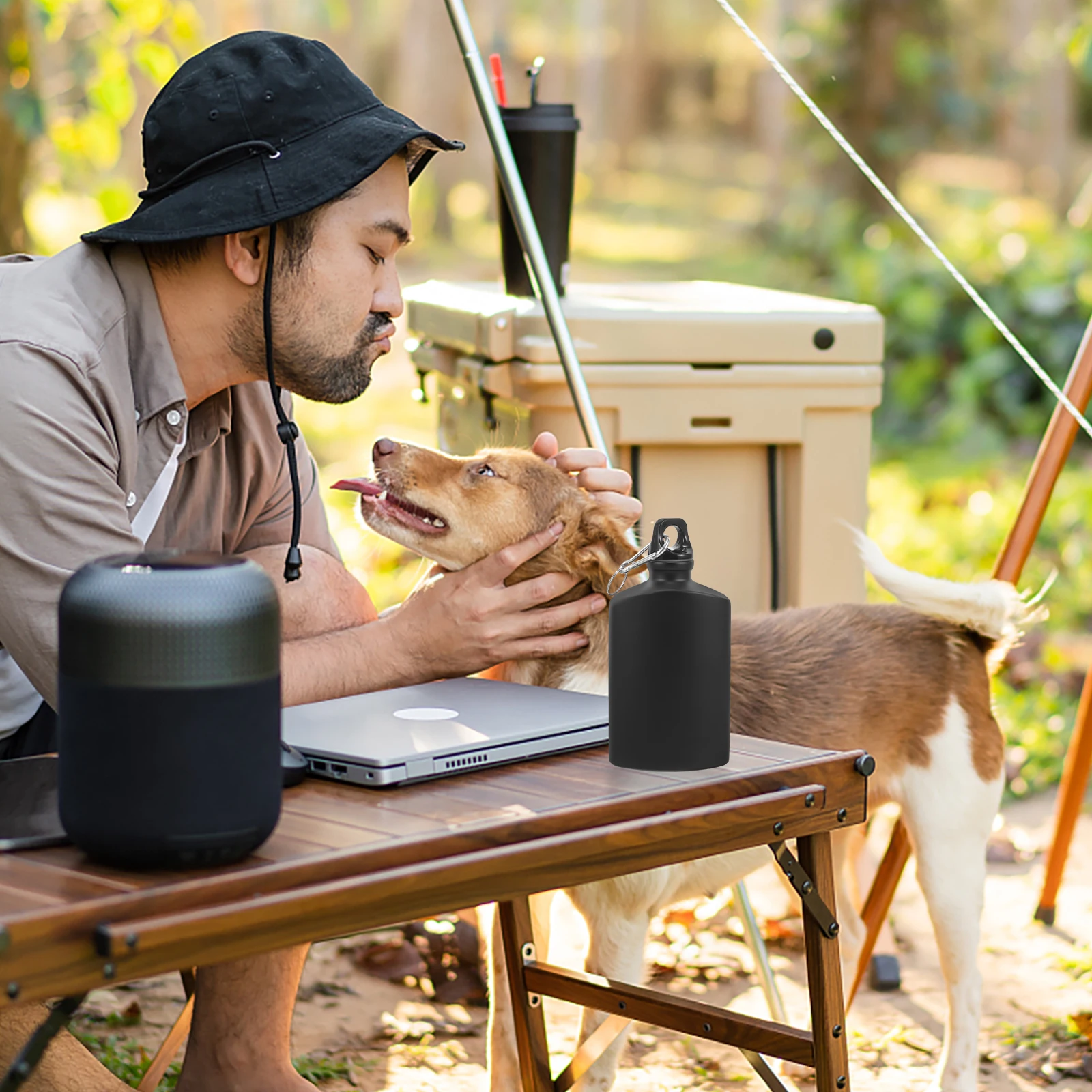 

Durable Military Water Bottle Portable Canteen for Camping Hiking Fishing Hunting Outdoor Accessory Flat Water Bottle