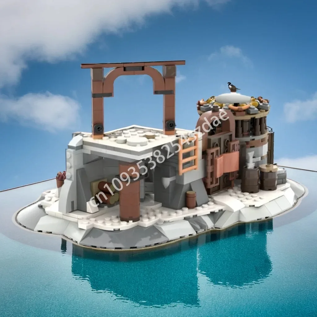 

599 шт. MOC Oseram Camp Horizoness, строительные блоки, модель строительства, практические способности, кирпич, рождественская игрушка, подарок, конструкция