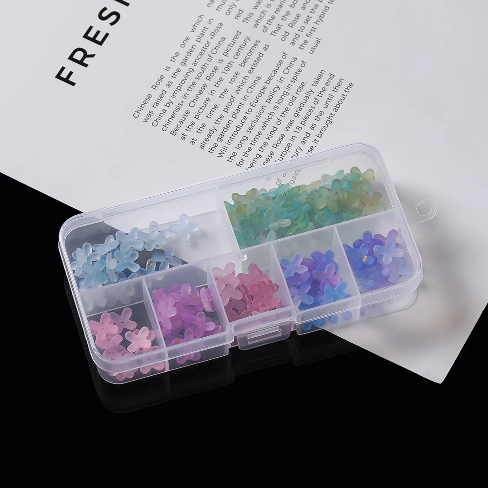 1 pz 7/8 Griglia Contenitore di plastica trasparente per gioielli per perline Custodia per orecchini Scatola di immagazzinaggio rettangolare per gioielli
