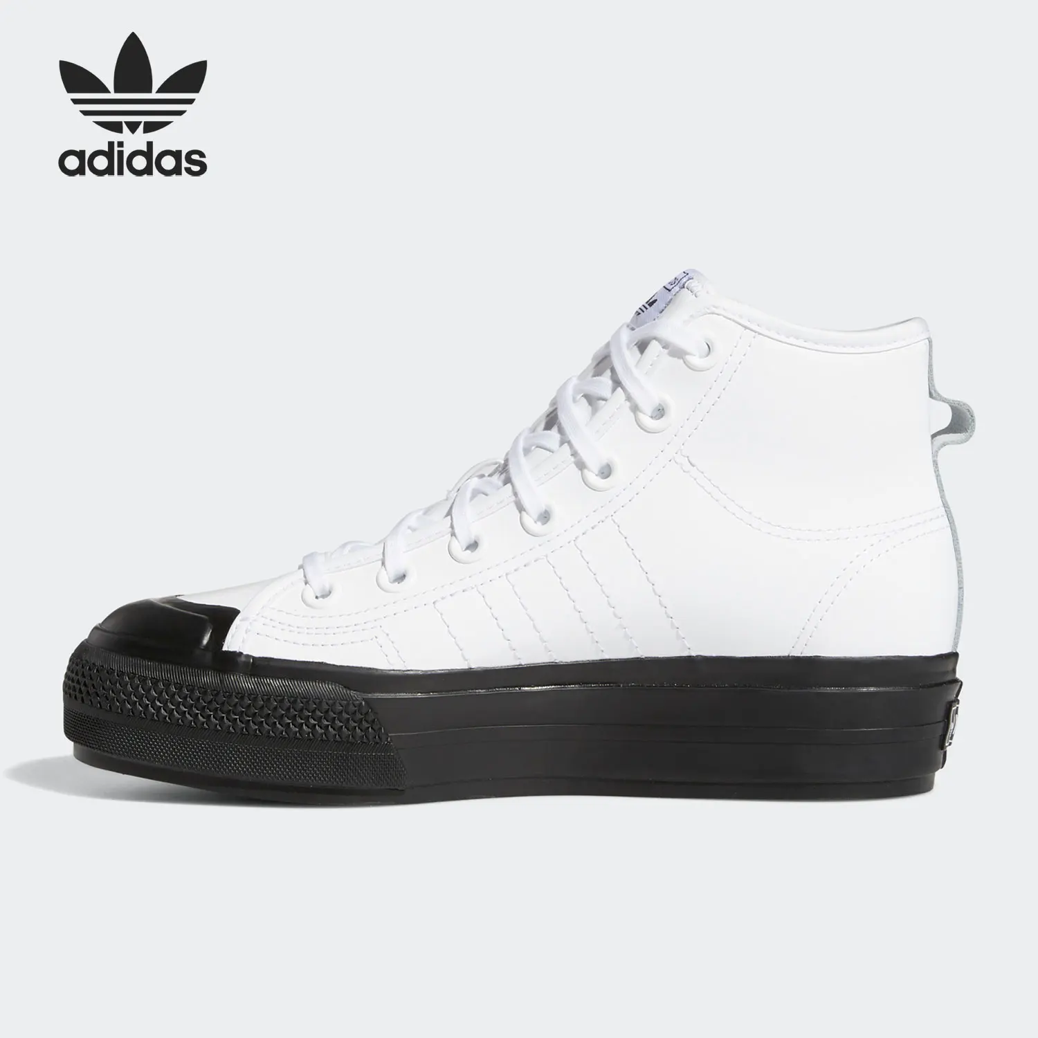 Adidas genuine clover NIZZA women's high top canvas casual board shoes FY7606