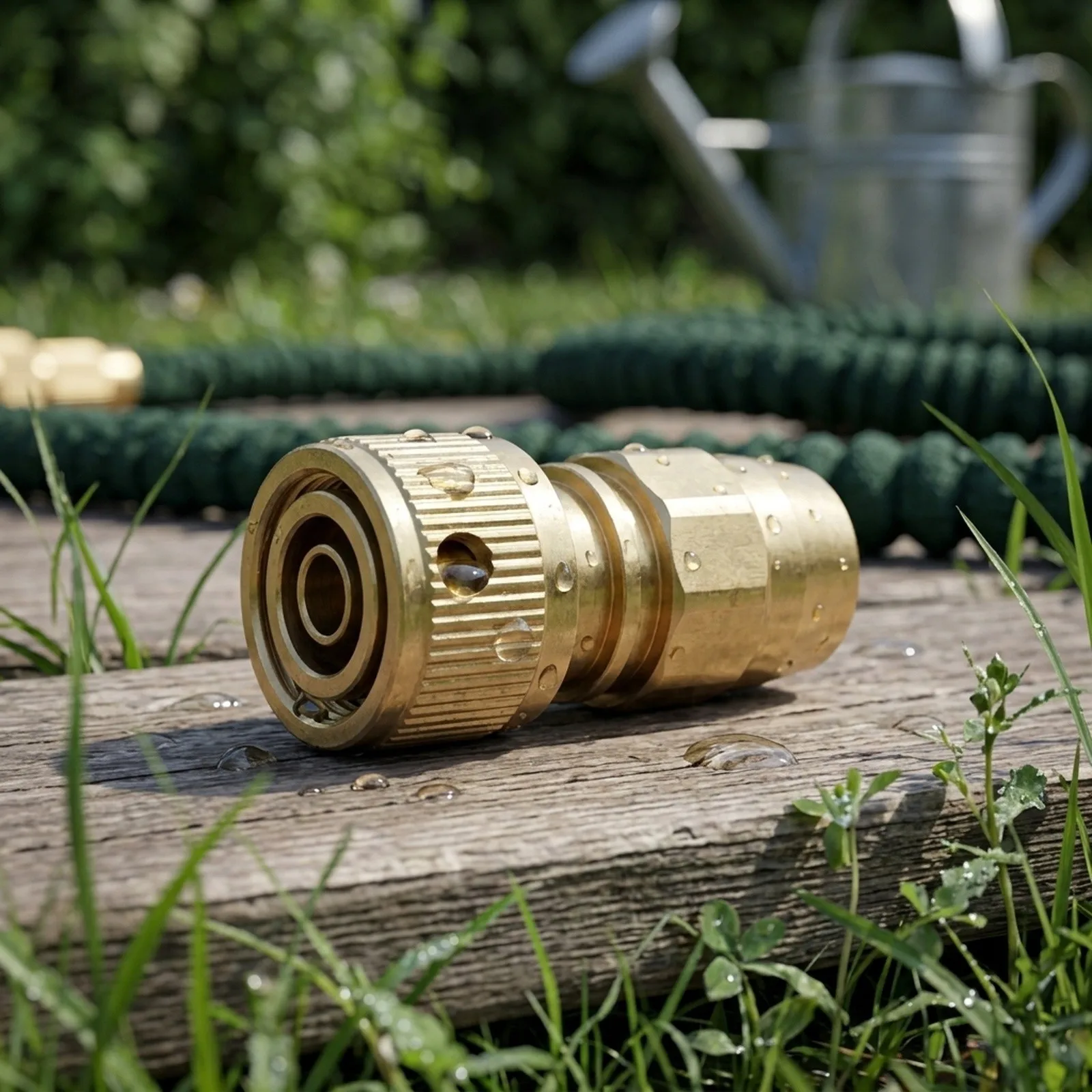 Watering Connector Efficient Watering with Brass Quick Connector Adaptor for Expandable Hoses Nozzle to Faucet Connection
