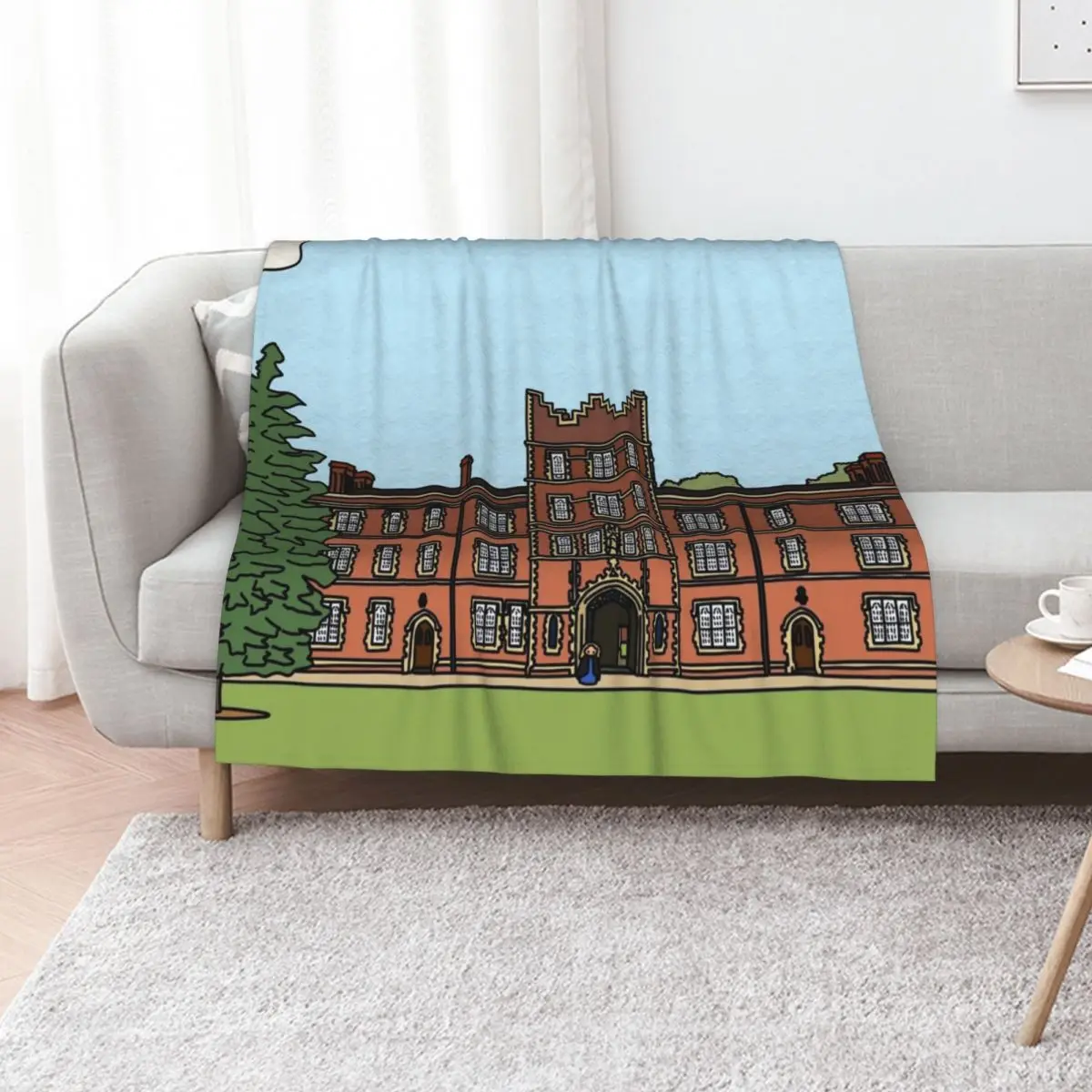 Jesus College - Strugletown || Cambridge struggles Throw Blanket Soft Beds Custom Weighted Sofa Soft Big Soft Plaid Blankets