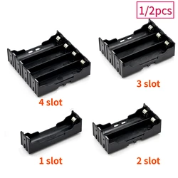 1/2pcs 18650 Battery Holder Box 1/2/3/4 slot DIY Battery Storage Case 1X 2X 3X 4X Batteries Container Hard Pin