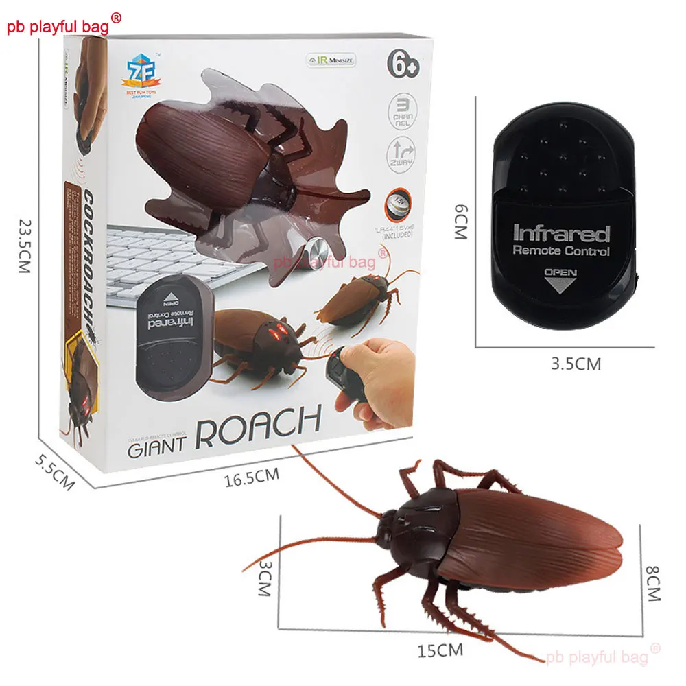 Cafard télécommandé électrique pour enfants, animal de compagnie RC, simulation d'insecte, modèle de blague, méfait pour enfants, jouets cadeaux d'Halloween, VG189