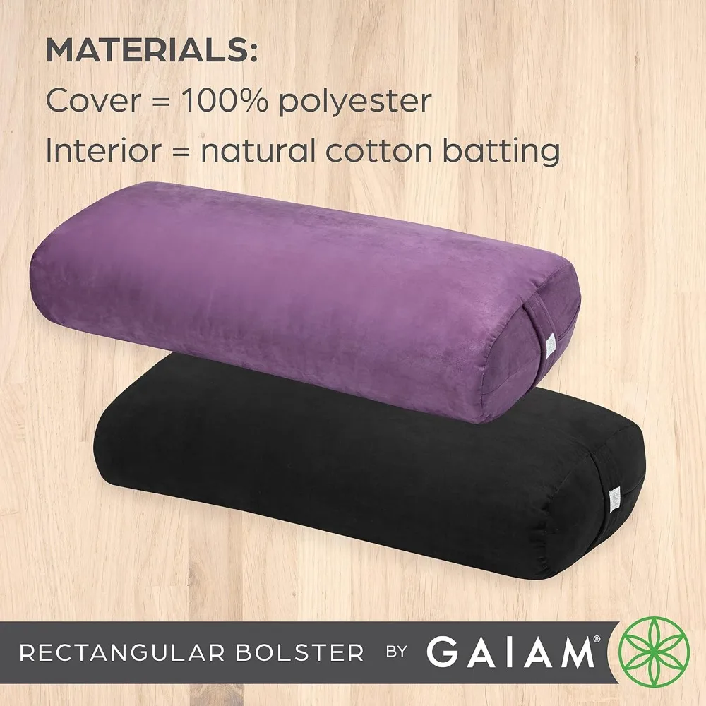 Yoga Bolster - Cuscino da meditazione lungo rettangolare - Cuscino di supporto per yoga ripristinante e seduta sul pavimento