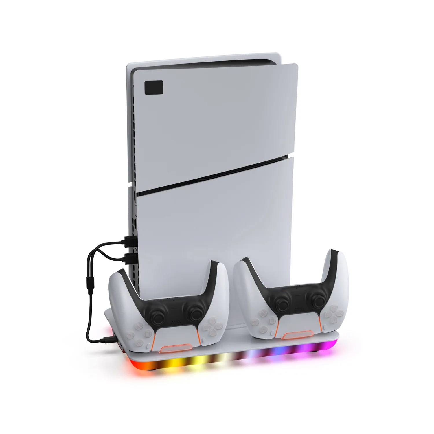 PS5/PS5 SLIM host RGB atmosphere lamp cooling fan charging base PS5 handle seat charging storage bracket