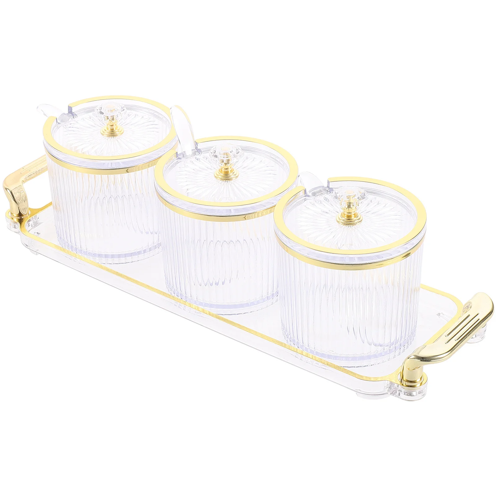 

1Set Seasoning Container Set Elegant Lidded Spice Boxes for Countertop Condiment Storage with Measuring Spoons Ideal for Kitchen