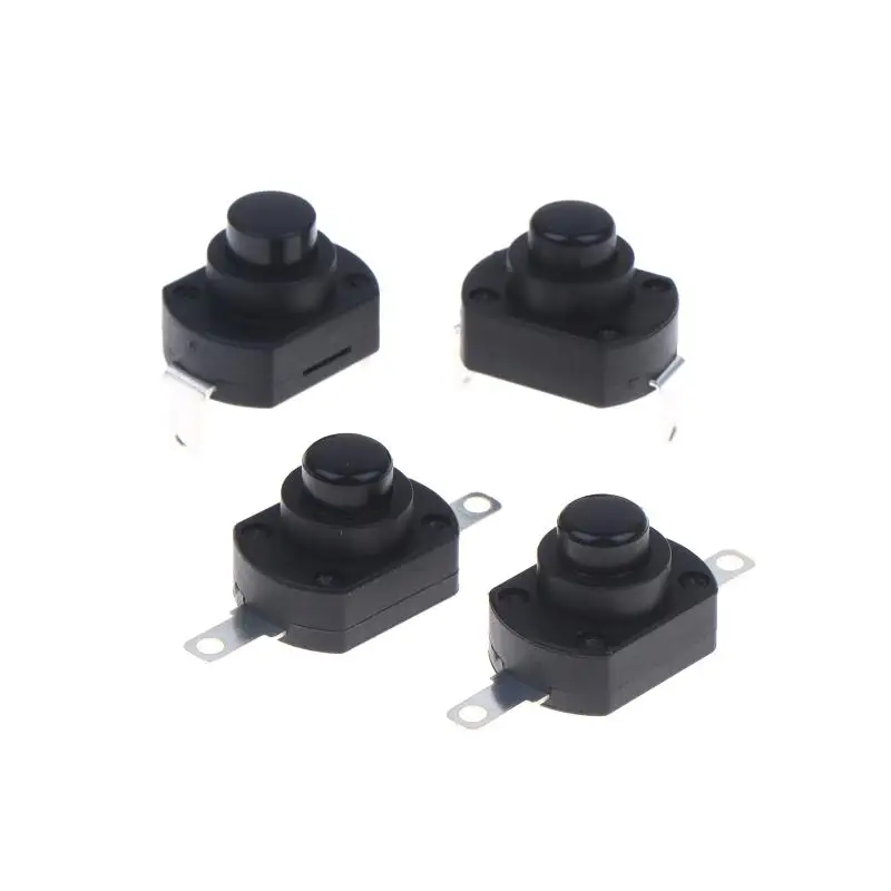 5 Pcs KAN-9 Flat Feet/Bent Feet Self Locking Holding Micro Power Button Switch 6A 16A 250VAC For Flashlights Desk Lamps