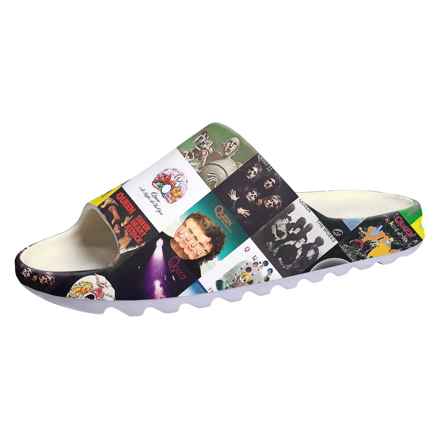 Queen Heavy Metal Rock Band Soft Sole Sllipers Home Clogs Step on Water Shoes Mens Womens Teenager Customize on Shit Sandals